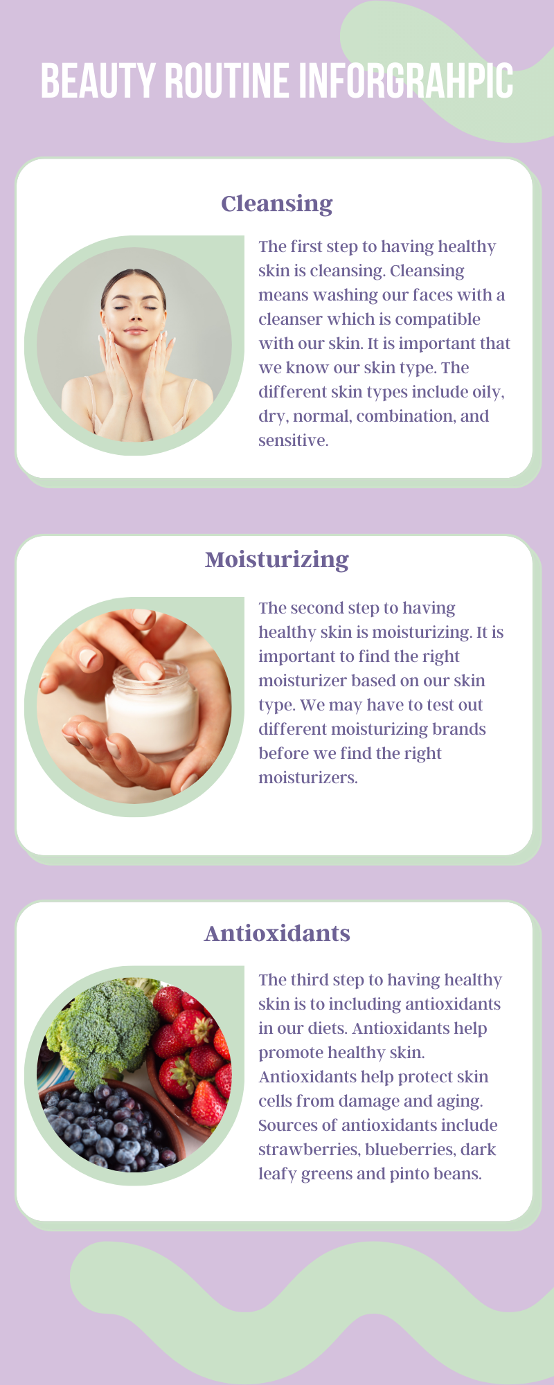 Beauty Routine Infographic